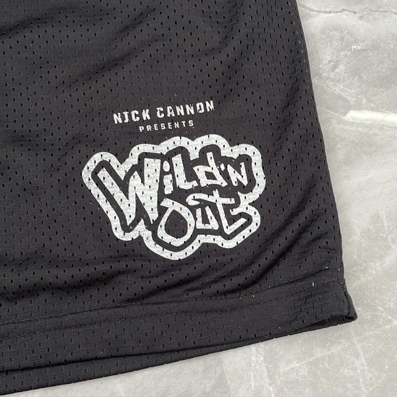 Men's N3 Sport Wild’n Out Nick Cannon “Black Team” Basketball Shorts Large - Picture 5 of 13